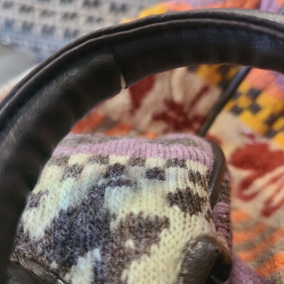 Stella McCartney -ONLY ONE- Multi-Color Aztec Tweed & Vegan Leather Shoulder Bag - Picture 7 of 14